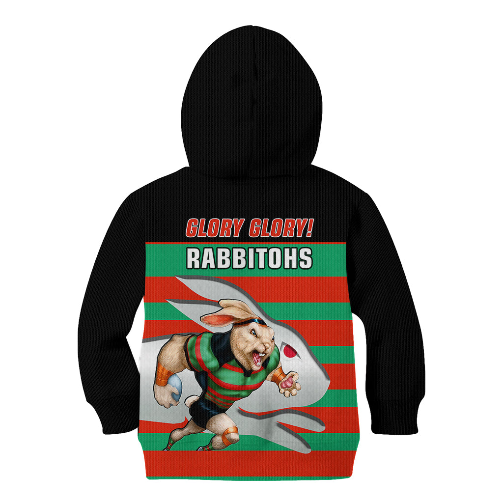 Rabbitohs Rugby 2023 Kid Hoodie Glory Glory Souths Unique - Vibe Hoodie Shop