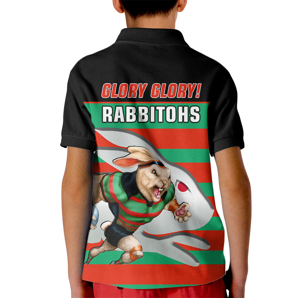 Rabbitohs Rugby 2023 Kid Polo Shirt Glory Glory Souths Unique - Vibe Hoodie Shop