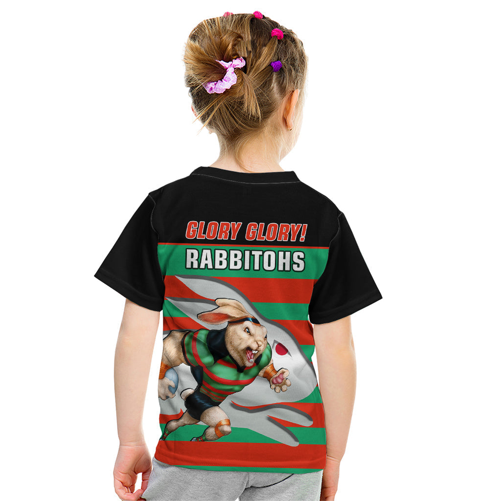 Rabbitohs Rugby 2023 Kid T Shirt Glory Glory Souths Unique - Vibe Hoodie Shop