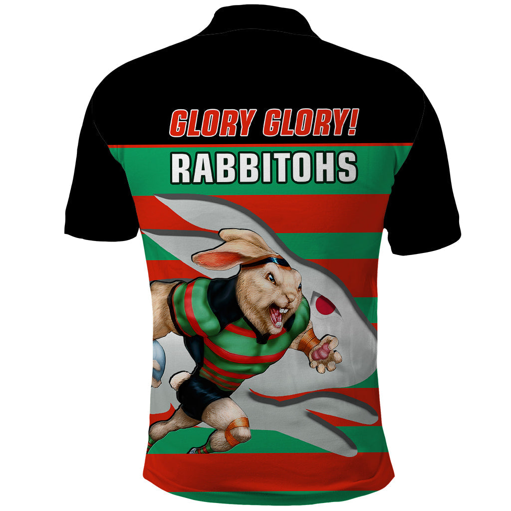 Rabbitohs Rugby 2023 Polo Shirt Glory Glory Souths Unique - Vibe Hoodie Shop