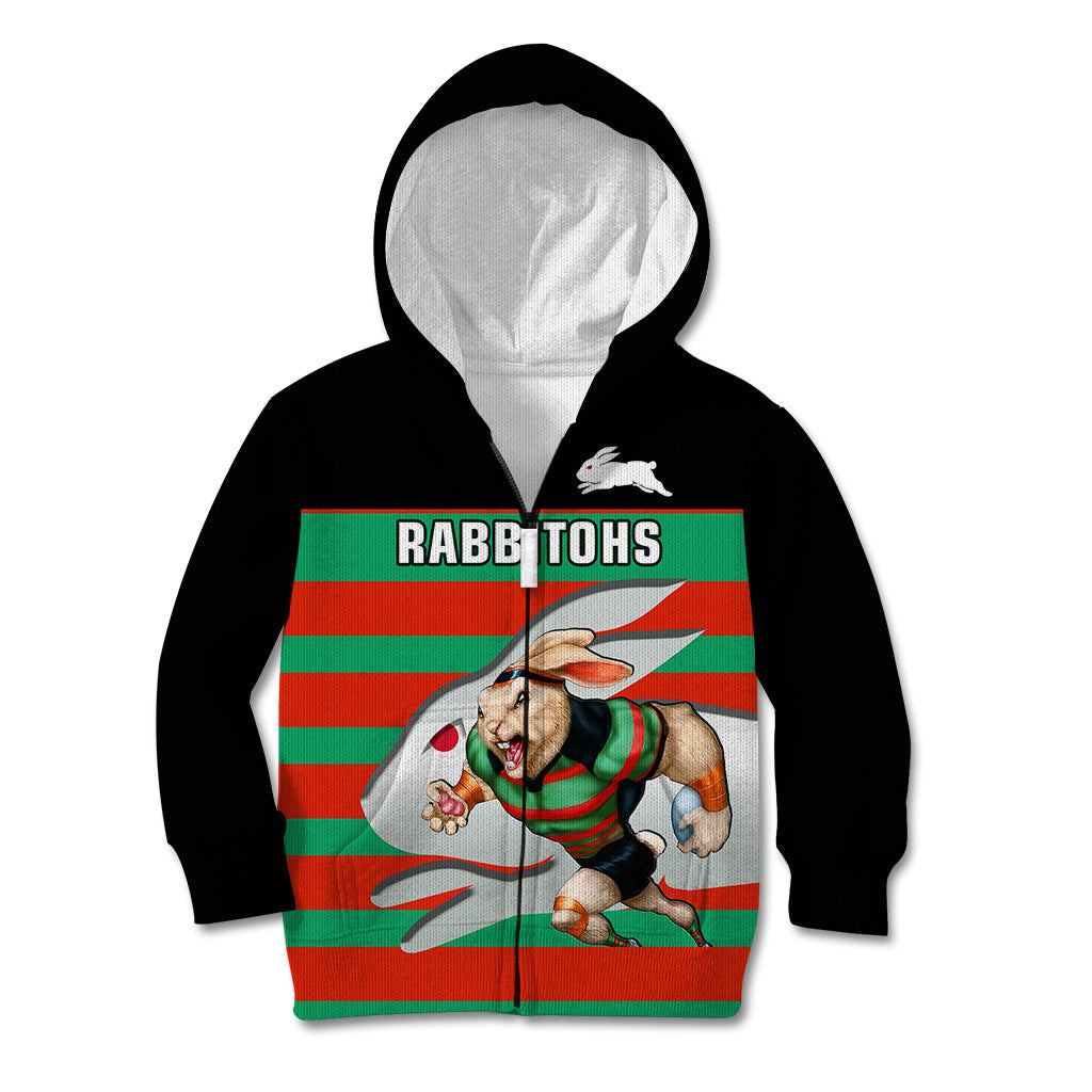 (Custom Text And Number) Rabbitohs Rugby 2023 Kid Hoodie Glory Glory Souths Unique - Vibe Hoodie Shop