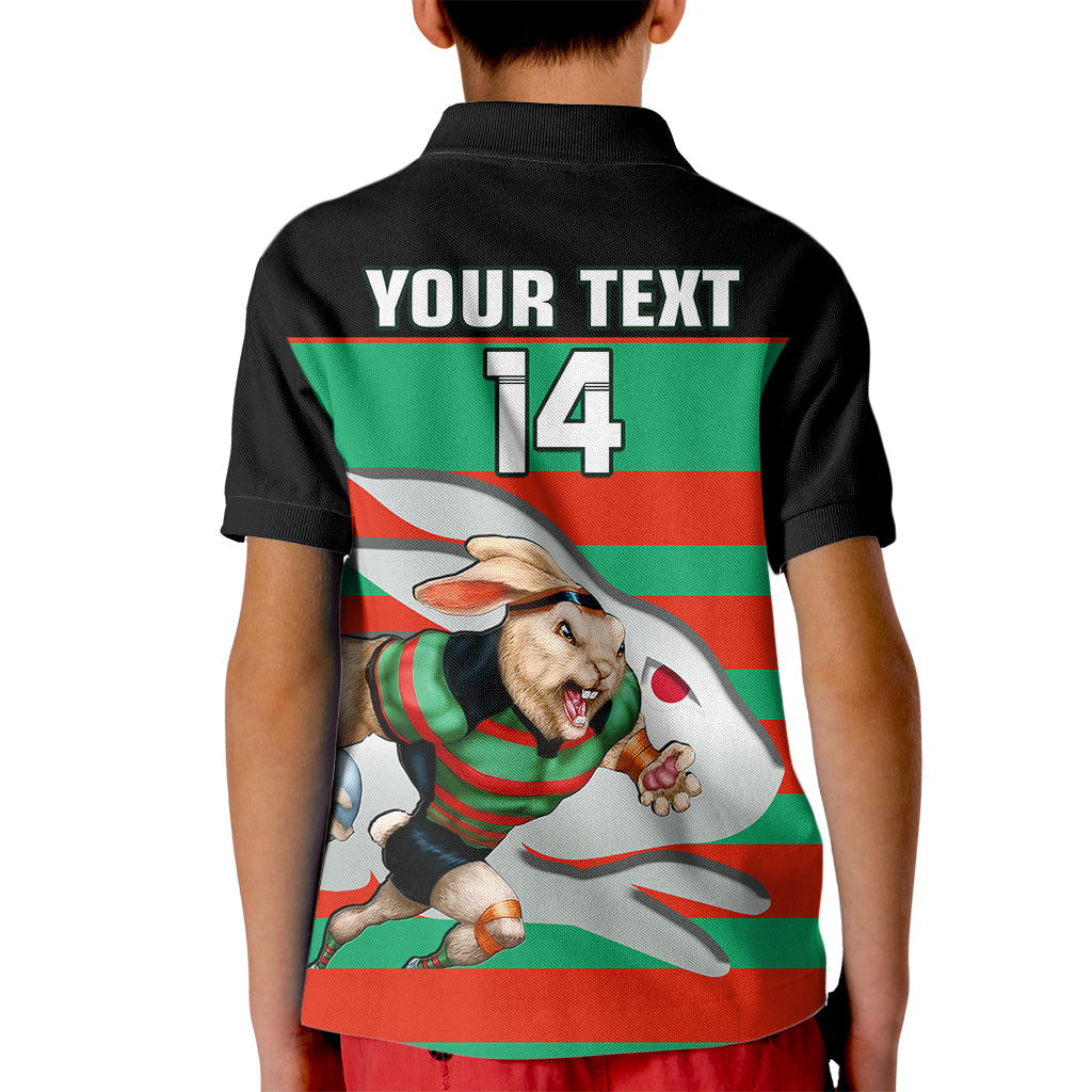 (Custom Text And Number) Rabbitohs Rugby 2023 Kid Polo Shirt Glory Glory Souths Unique - Vibe Hoodie Shop