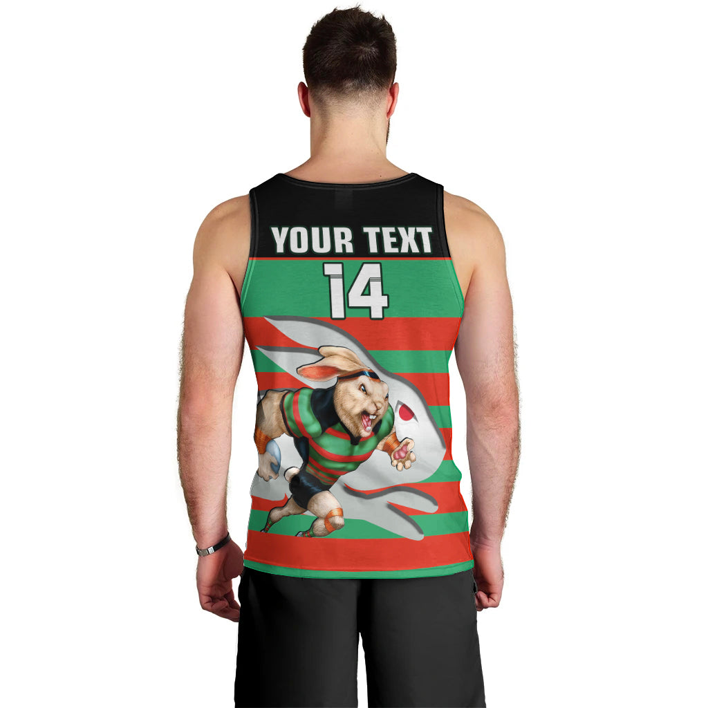 (Custom Text And Number) Rabbitohs Rugby 2023 Men Tank Top Glory Glory Souths Unique - Vibe Hoodie Shop