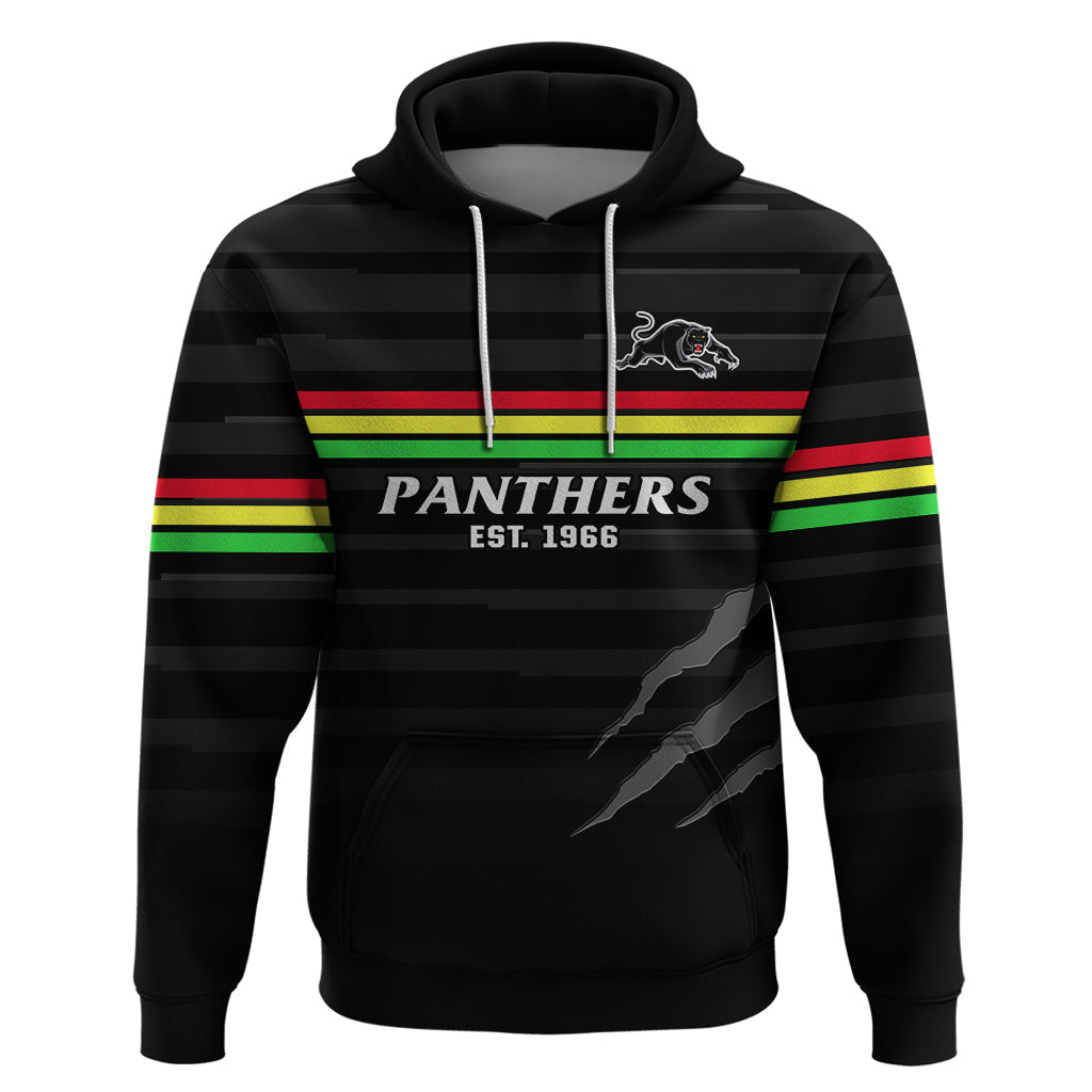 Penrith Panthers Rugby 2023 Hoodie The Riff Est 1966 Black Sporty - Vibe Hoodie Shop