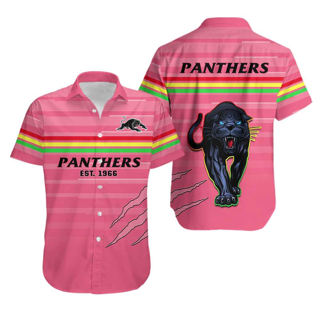 Penrith Panthers Rugby 2023 Hawaiian Shirt The Riff Est 1966 Pink Sporty - Vibe Hoodie Shop