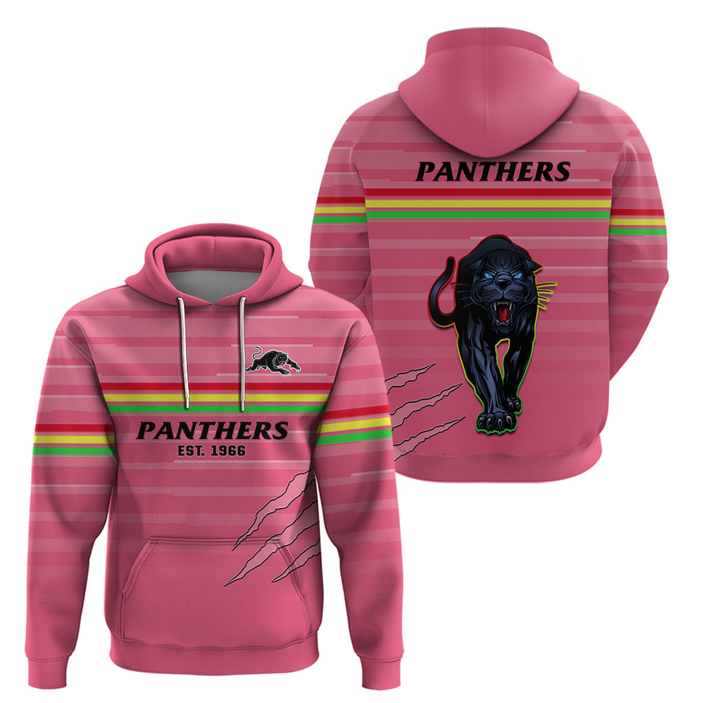 Penrith Panthers Rugby 2023 Hoodie The Riff Est 1966 Pink Sporty - Vibe Hoodie Shop