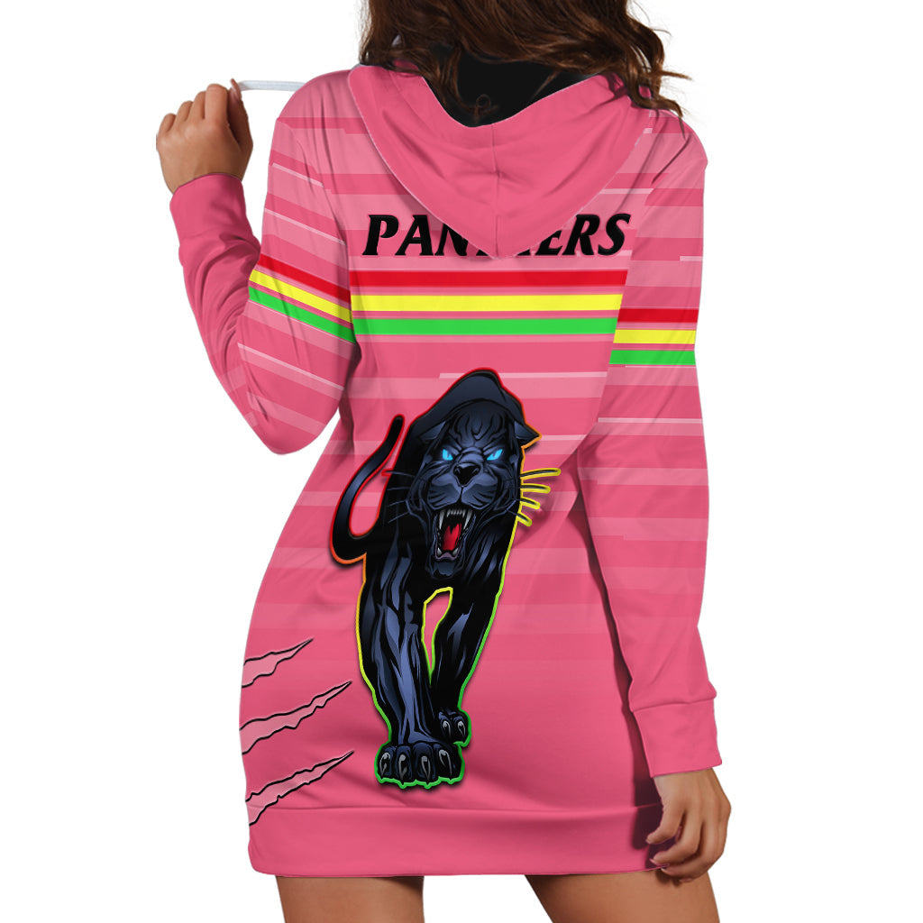 Penrith Panthers Rugby 2023 Hoodie Dress The Riff Est 1966 Pink Sporty - Vibe Hoodie Shop