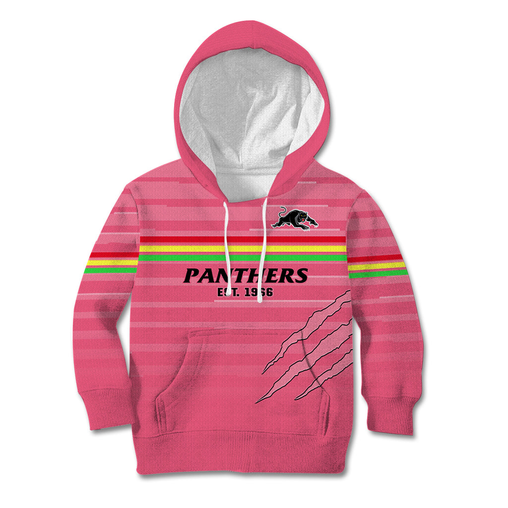 Penrith Panthers Rugby 2023 Kid Hoodie The Riff Est 1966 Pink Sporty - Vibe Hoodie Shop