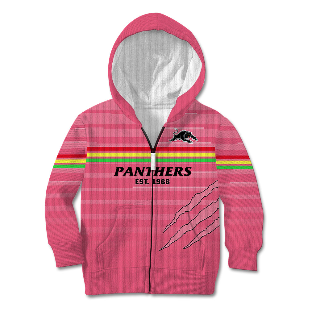 Penrith Panthers Rugby 2023 Kid Hoodie The Riff Est 1966 Pink Sporty - Vibe Hoodie Shop