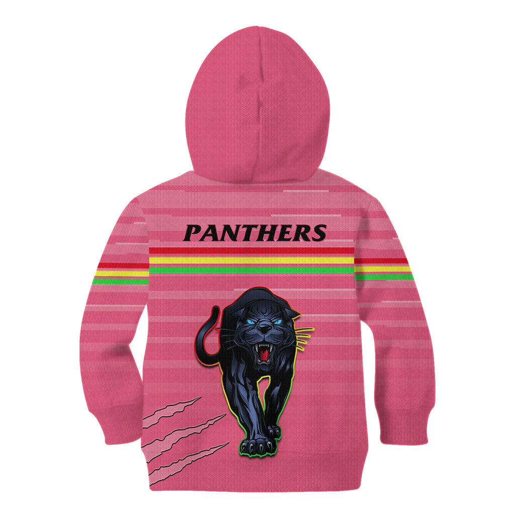 Penrith Panthers Rugby 2023 Kid Hoodie The Riff Est 1966 Pink Sporty - Vibe Hoodie Shop