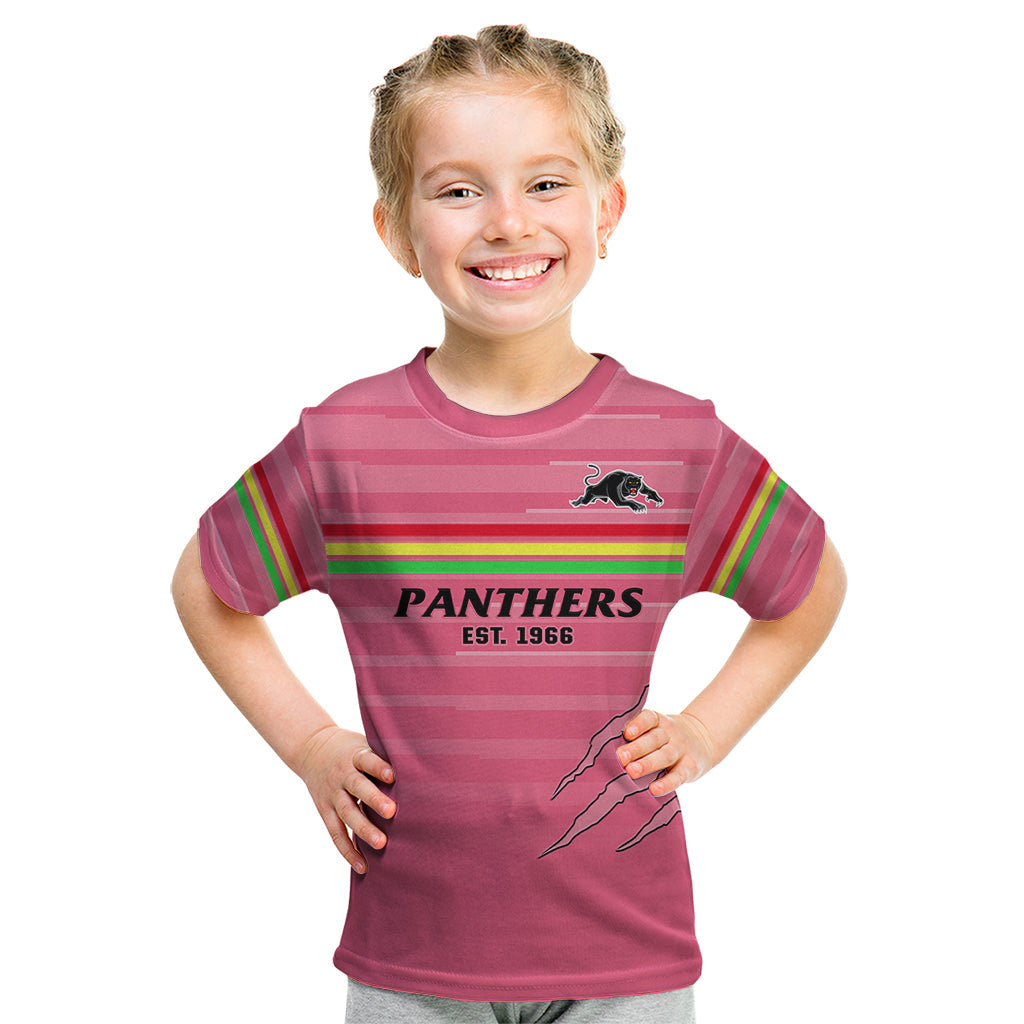 Penrith Panthers Rugby 2023 Kid T Shirt The Riff Est 1966 Pink Sporty - Vibe Hoodie Shop