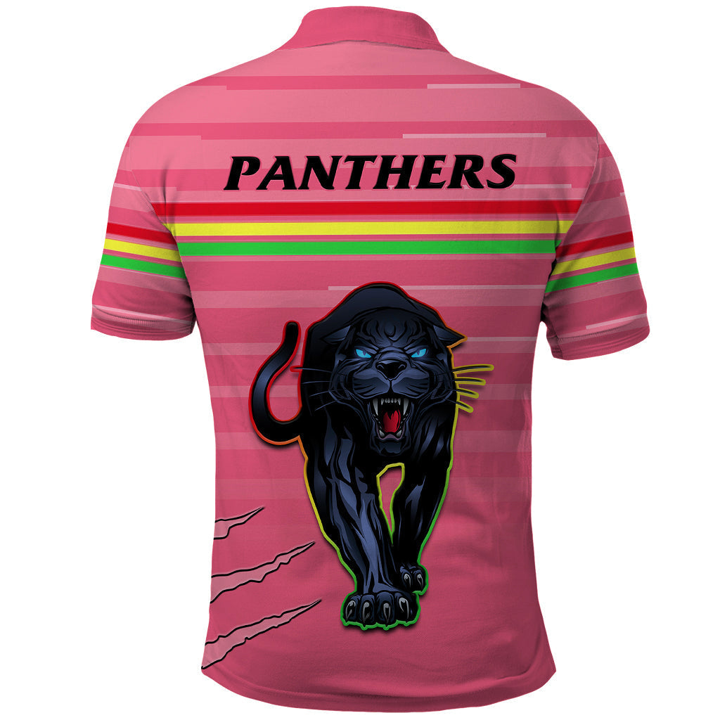 Penrith Panthers Rugby 2023 Polo Shirt The Riff Est 1966 Pink Sporty - Vibe Hoodie Shop