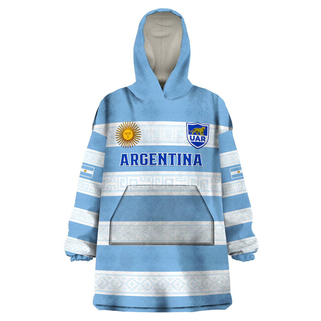 Argentina Rugby Wearable Blanket Hoodie Los Pumas 2023 Go Champions Unique Style - Vibe Hoodie Shop