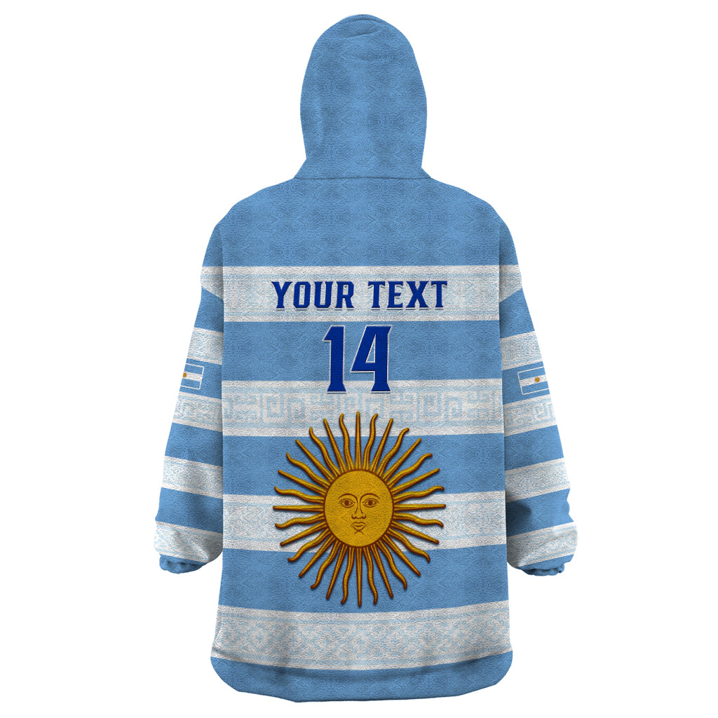 Personalised Argentina Rugby Wearable Blanket Hoodie Los Pumas 2023 Go Champions Unique Style - Vibe Hoodie Shop