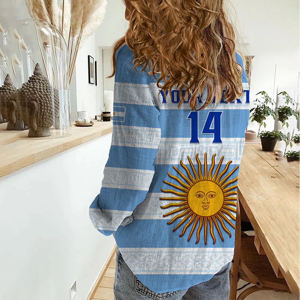 Personalised Argentina Rugby Women Casual Shirt Los Pumas 2023 Go Champions Unique Style - Vibe Hoodie Shop