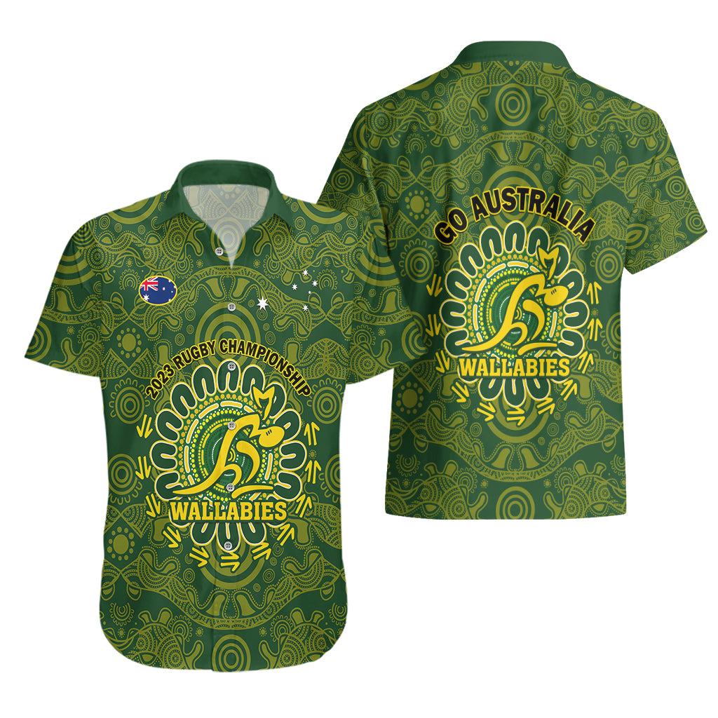 Australia Rugby Hawaiian Shirt Wallabies 2023 Go Champions Indigenous Art - Vibe Hoodie Shop