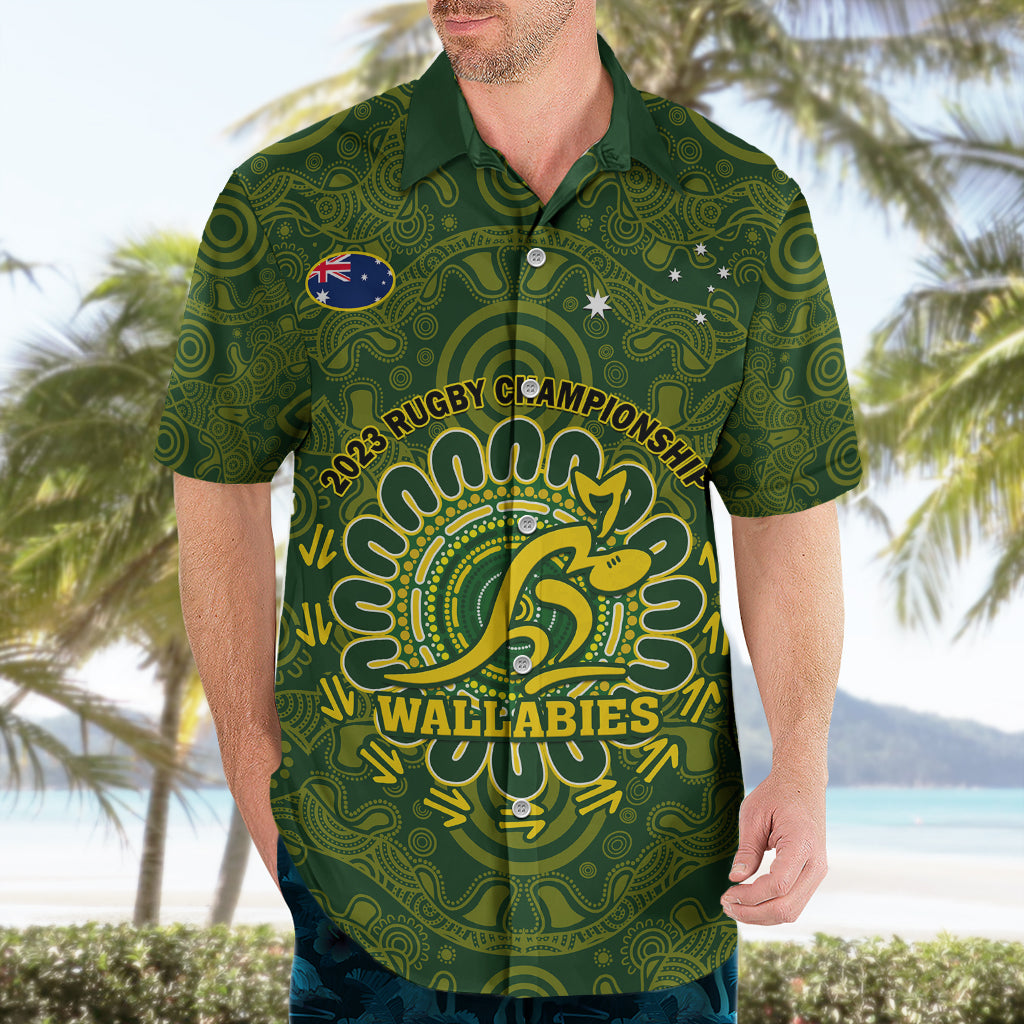 Australia Rugby Hawaiian Shirt Wallabies 2023 Go Champions Indigenous Art - Vibe Hoodie Shop