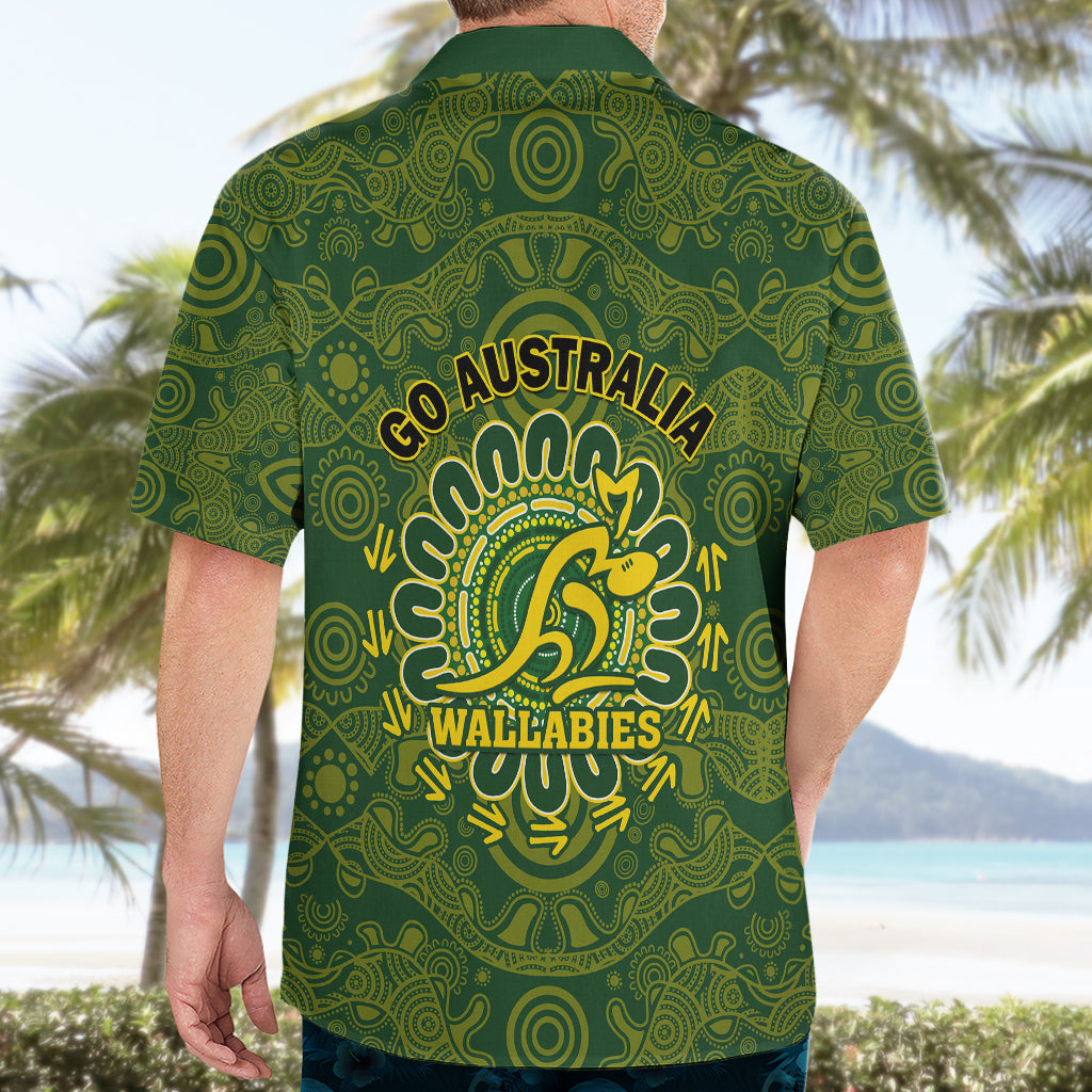 Australia Rugby Hawaiian Shirt Wallabies 2023 Go Champions Indigenous Art - Vibe Hoodie Shop