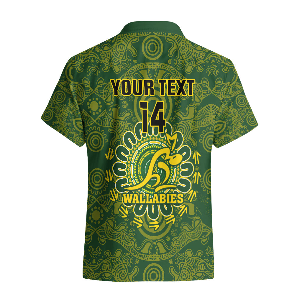 Personalised Australia Rugby Hawaiian Shirt Wallabies 2023 Go Champions Indigenous Art - Vibe Hoodie Shop