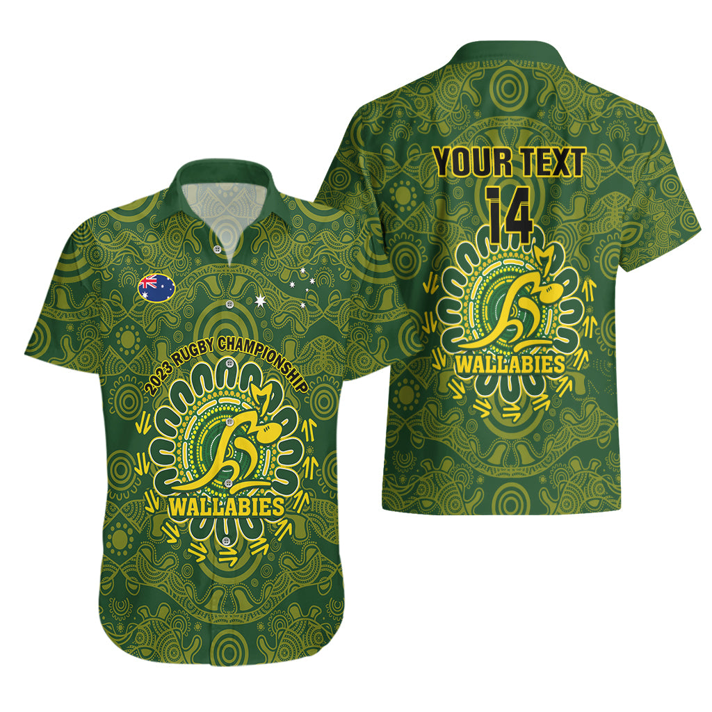 Personalised Australia Rugby Hawaiian Shirt Wallabies 2023 Go Champions Indigenous Art - Vibe Hoodie Shop