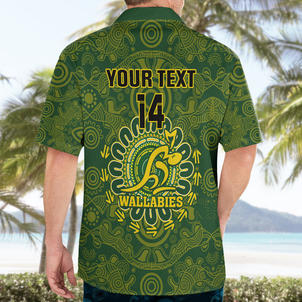 Personalised Australia Rugby Hawaiian Shirt Wallabies 2023 Go Champions Indigenous Art - Vibe Hoodie Shop