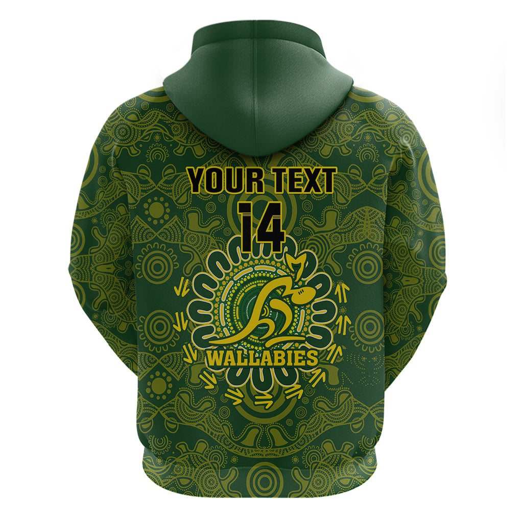 Personalised Australia Rugby Hoodie Wallabies 2023 Go Champions Indigenous Art - Vibe Hoodie Shop
