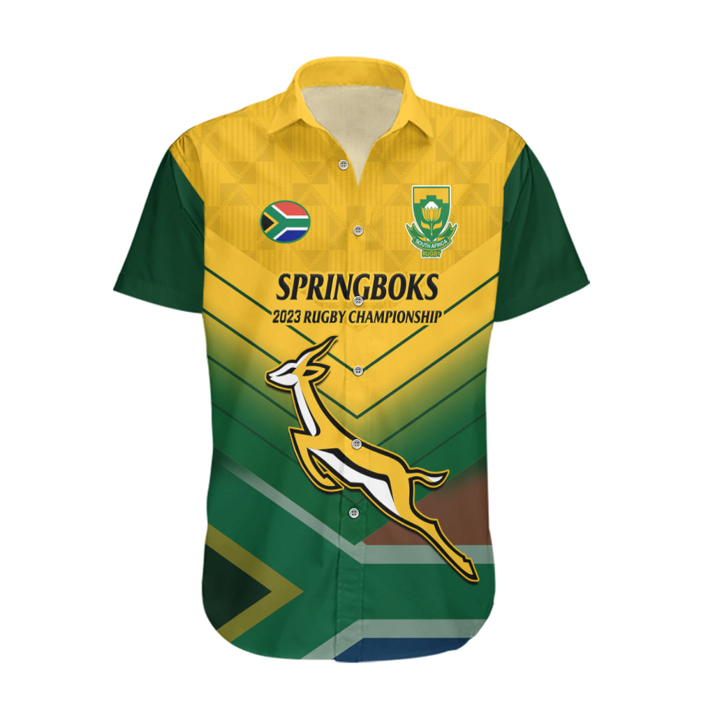 South Africa Rugby Hawaiian Shirt Springboks 2023 Go Champions African Pattern - Vibe Hoodie Shop