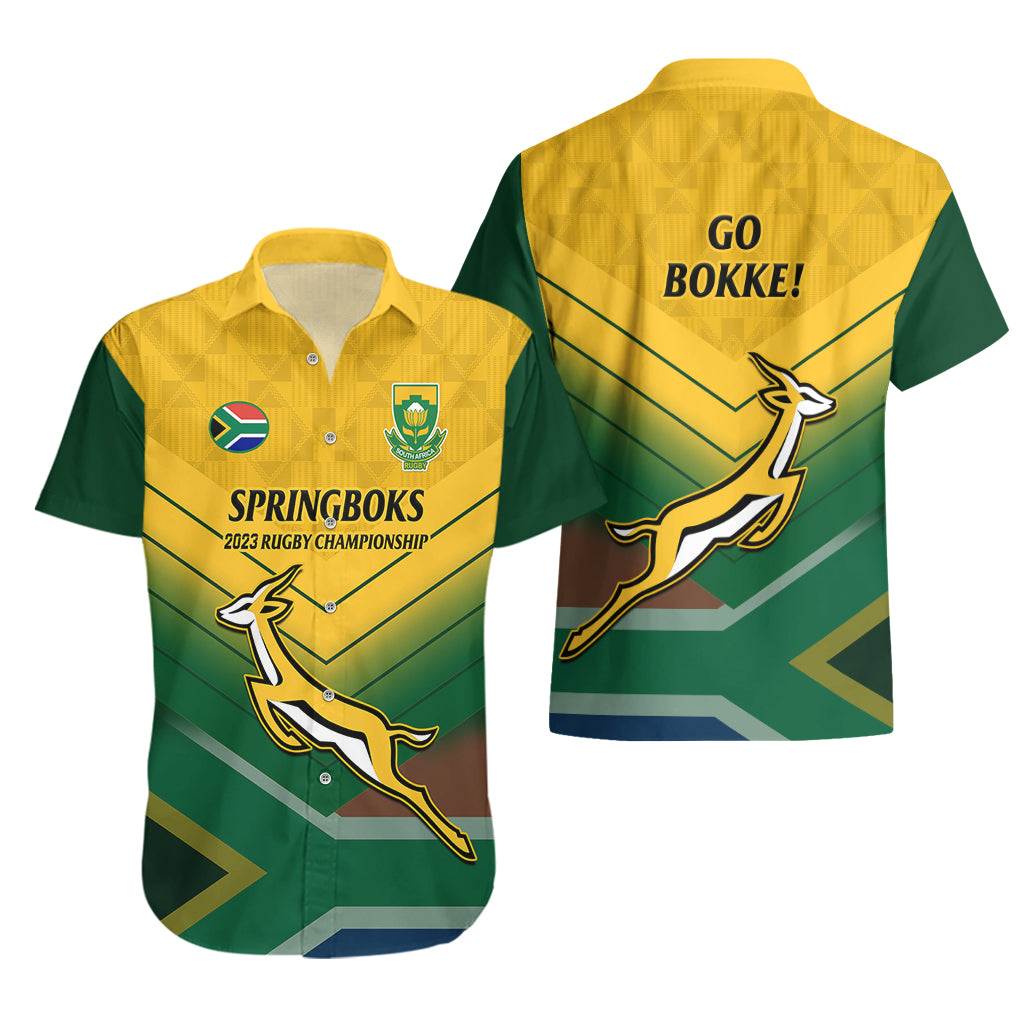 South Africa Rugby Hawaiian Shirt Springboks 2023 Go Champions African Pattern - Vibe Hoodie Shop