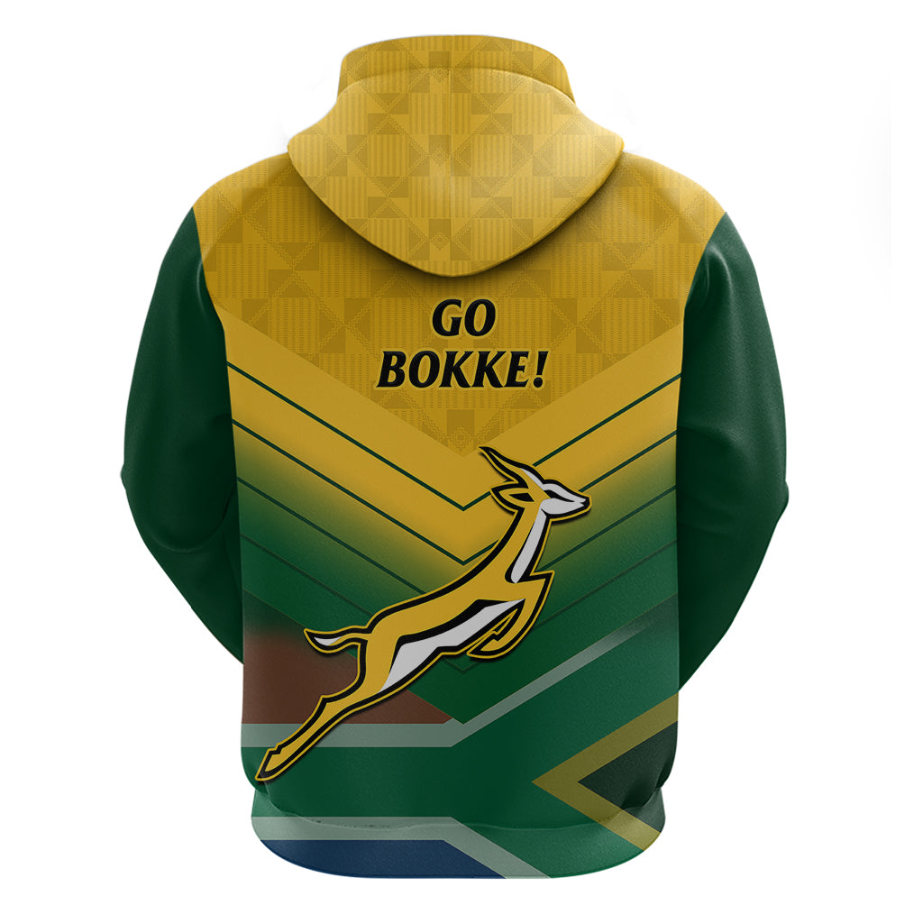 South Africa Rugby Hoodie Springboks 2023 Go Champions African Pattern - Vibe Hoodie Shop