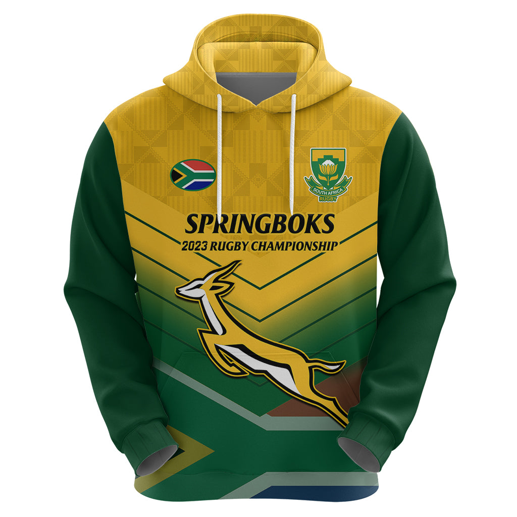 South Africa Rugby Hoodie Springboks 2023 Go Champions African Pattern - Vibe Hoodie Shop