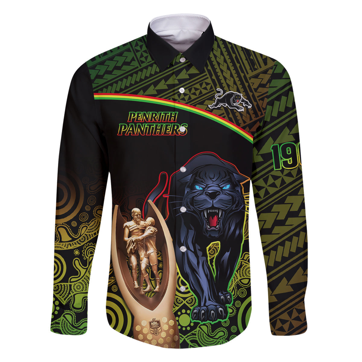 panthers-rugby-family-matching-tank-maxi-dress-and-hawaiian-shirt-go-premiers-back-to-back-polynesian-indigenous-art