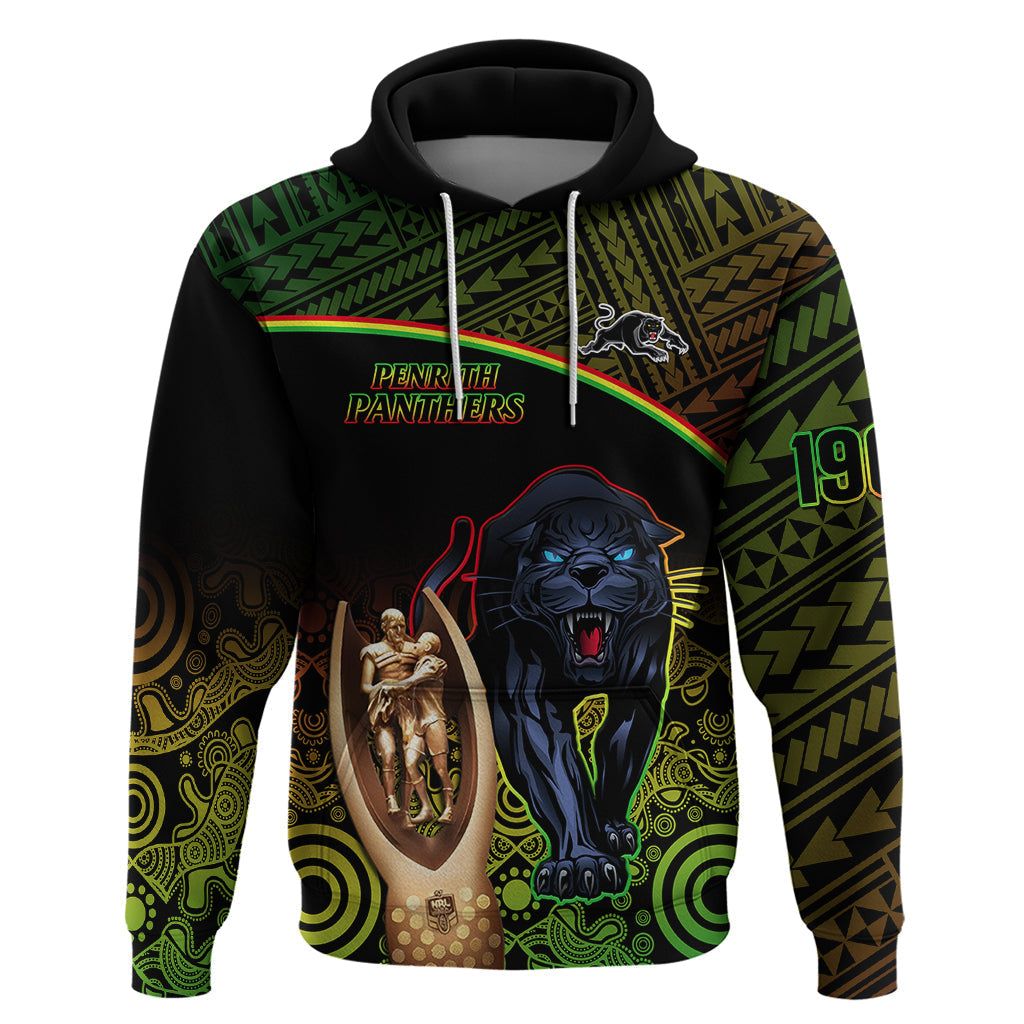 Panthers Rugby Hoodie Go Premiers Back To Back Polynesian Indigenous Art - Vibe Hoodie Shop