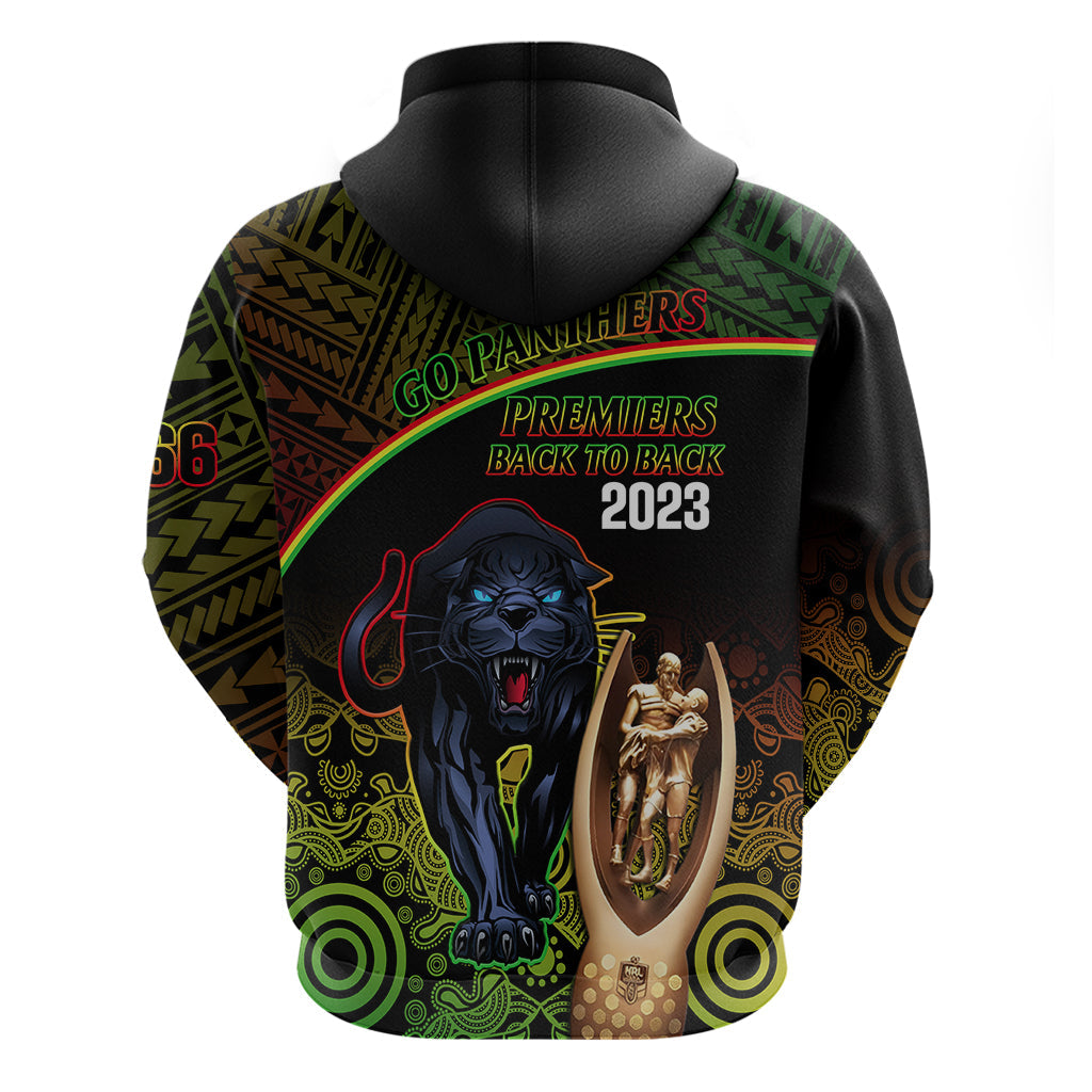 Panthers Rugby Hoodie Go Premiers Back To Back Polynesian Indigenous Art - Vibe Hoodie Shop