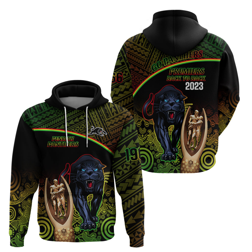 Panthers Rugby Hoodie Go Premiers Back To Back Polynesian Indigenous Art - Vibe Hoodie Shop