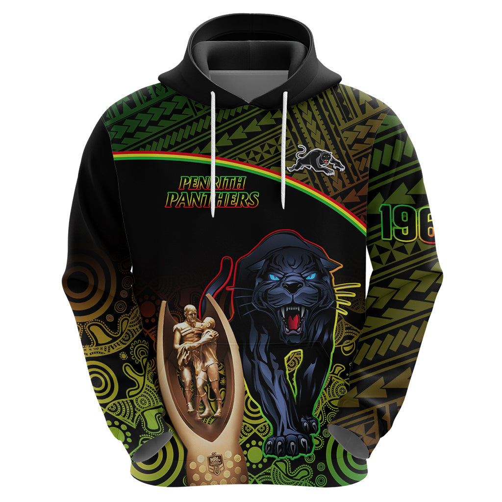 Panthers Rugby Hoodie Go Premiers Back To Back Polynesian Indigenous Art - Vibe Hoodie Shop