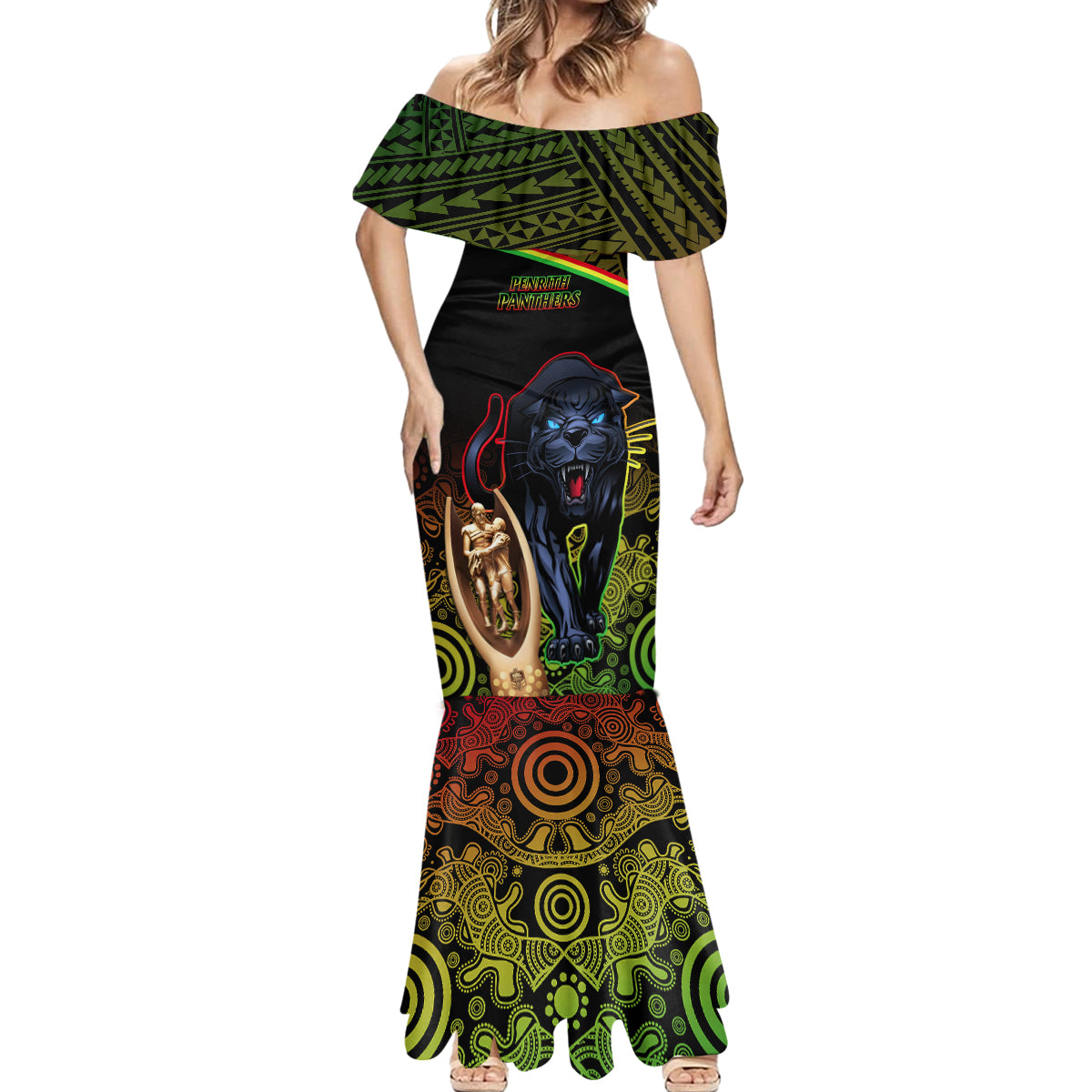 panthers-rugby-mermaid-dress-go-premiers-back-to-back-polynesian-indigenous-art