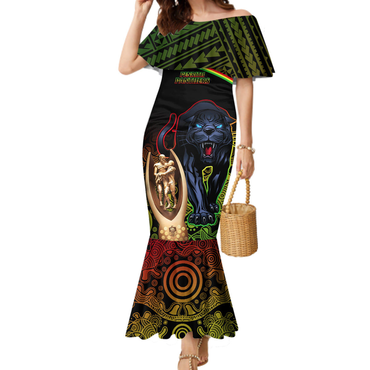 custom-panthers-rugby-family-matching-mermaid-dress-and-hawaiian-shirt-go-premiers-back-to-back-polynesian-indigenous-art