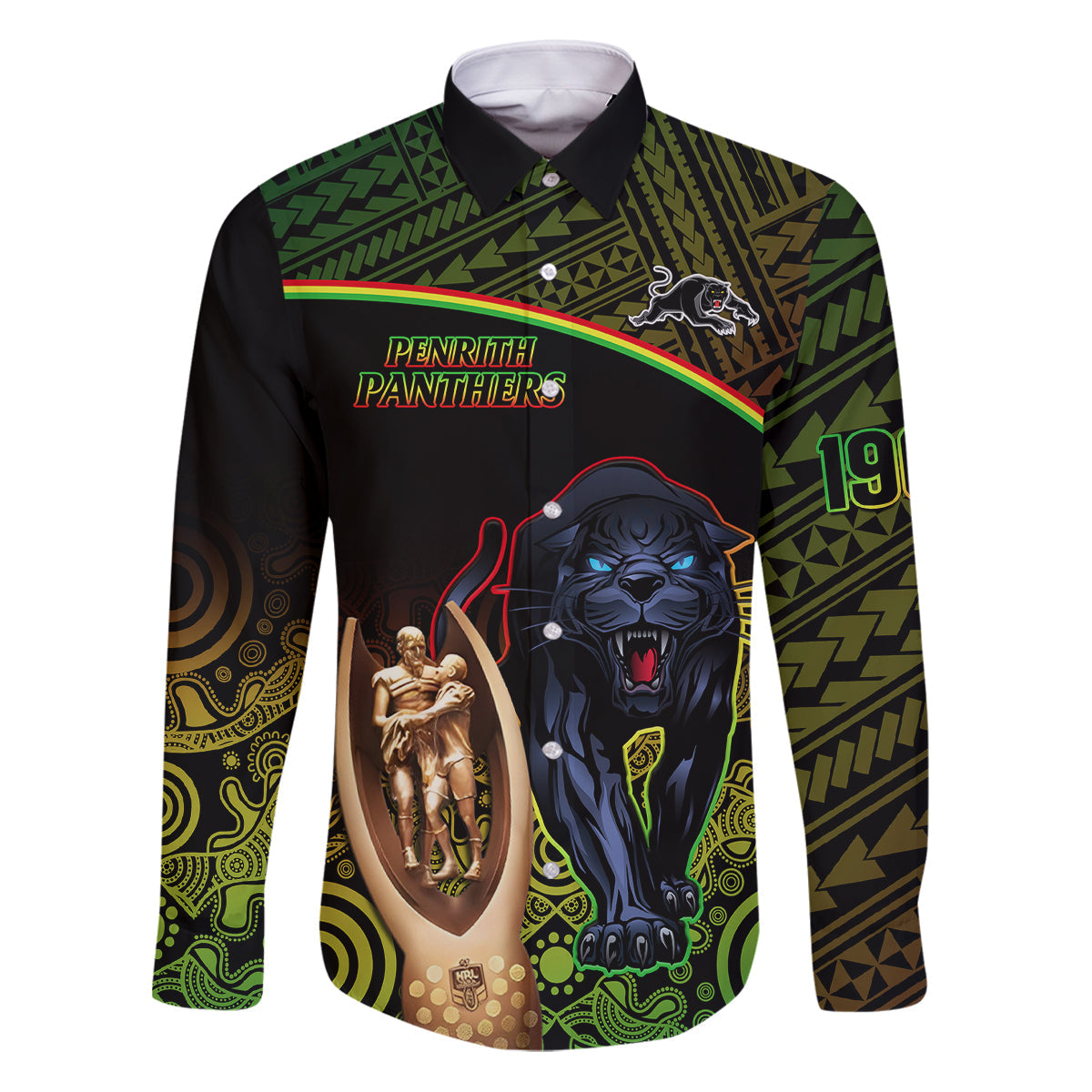 custom-panthers-rugby-family-matching-puletasi-dress-and-hawaiian-shirt-go-premiers-back-to-back-polynesian-indigenous-art