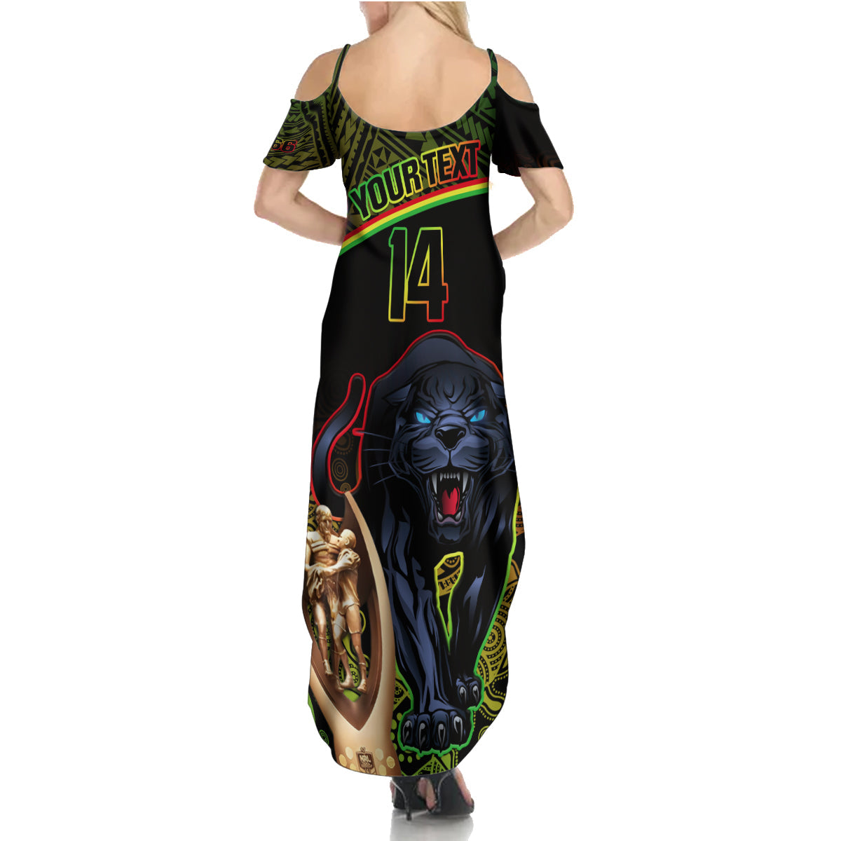 custom-panthers-rugby-family-matching-summer-maxi-dress-and-hawaiian-shirt-go-premiers-back-to-back-polynesian-indigenous-art