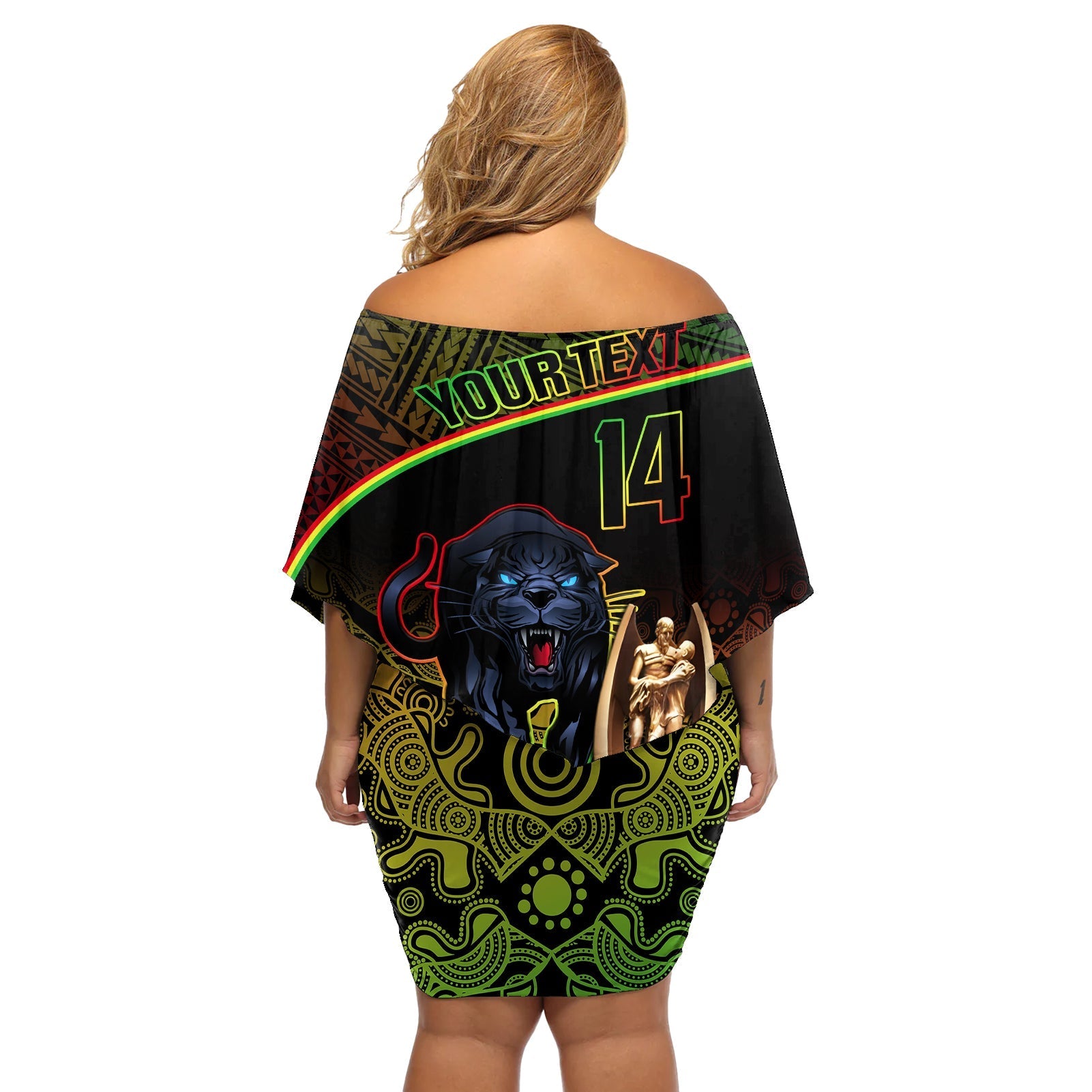 custom-panthers-rugby-off-shoulder-short-dress-go-premiers-back-to-back-polynesian-indigenous-art