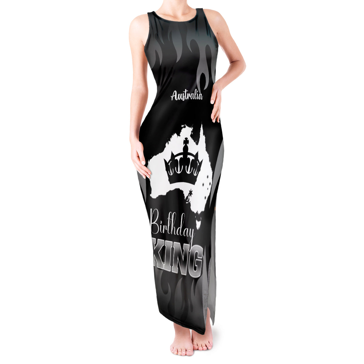 australia-king-birthday-tank-maxi-dress-australian-map-with-crown-black-version