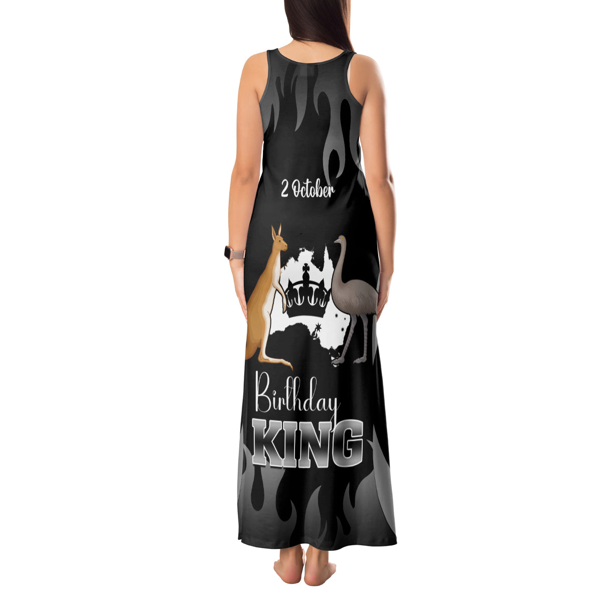 australia-king-birthday-tank-maxi-dress-australian-map-with-crown-black-version