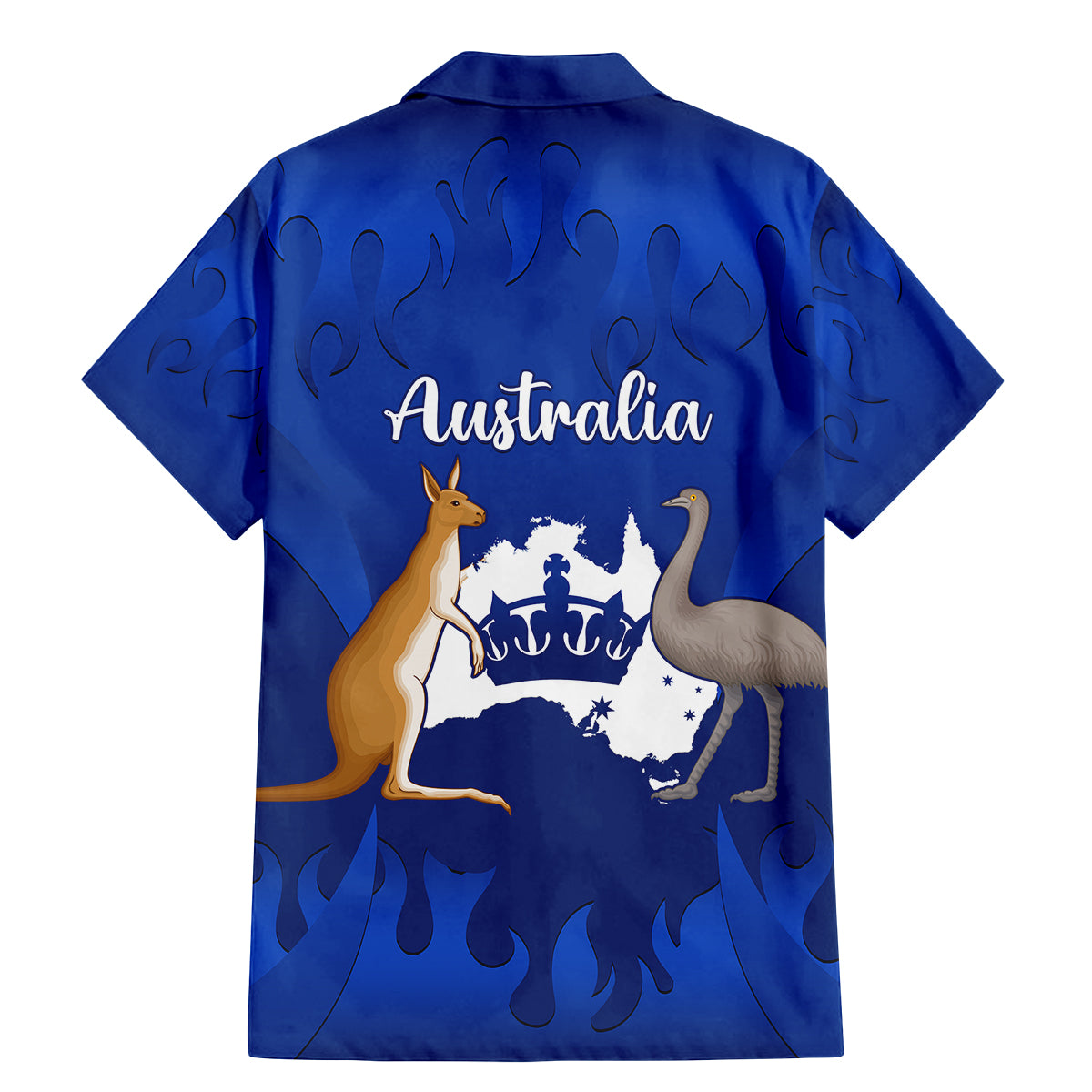 australia-king-birthday-family-matching-mermaid-dress-and-hawaiian-shirt-australian-map-with-crown-blue-version