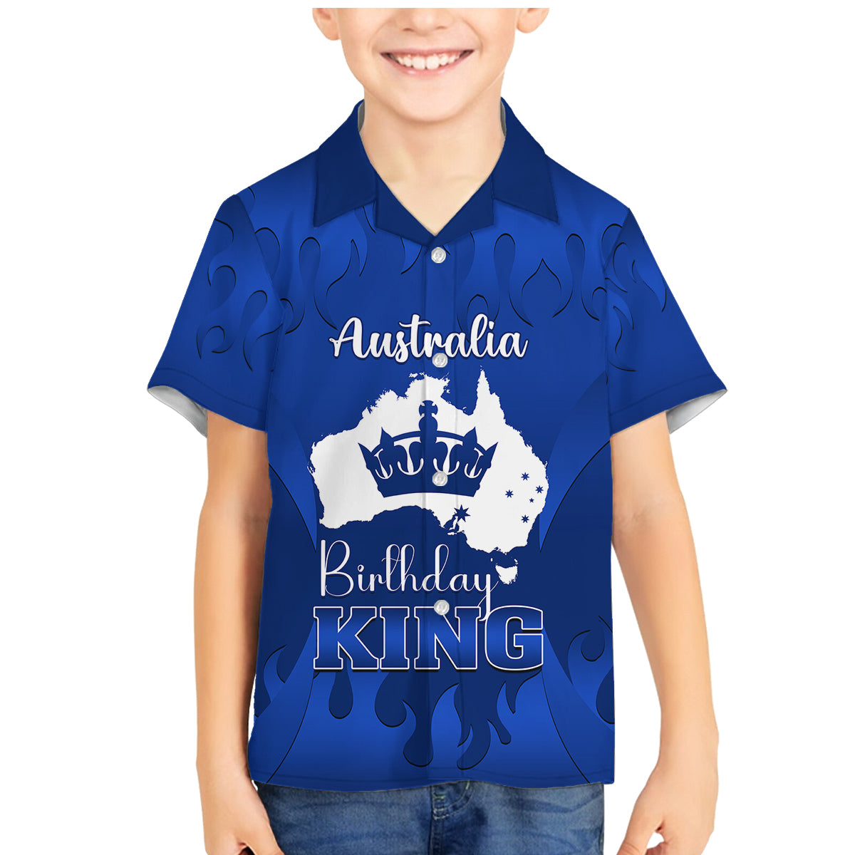 australia-king-birthday-family-matching-mermaid-dress-and-hawaiian-shirt-australian-map-with-crown-blue-version