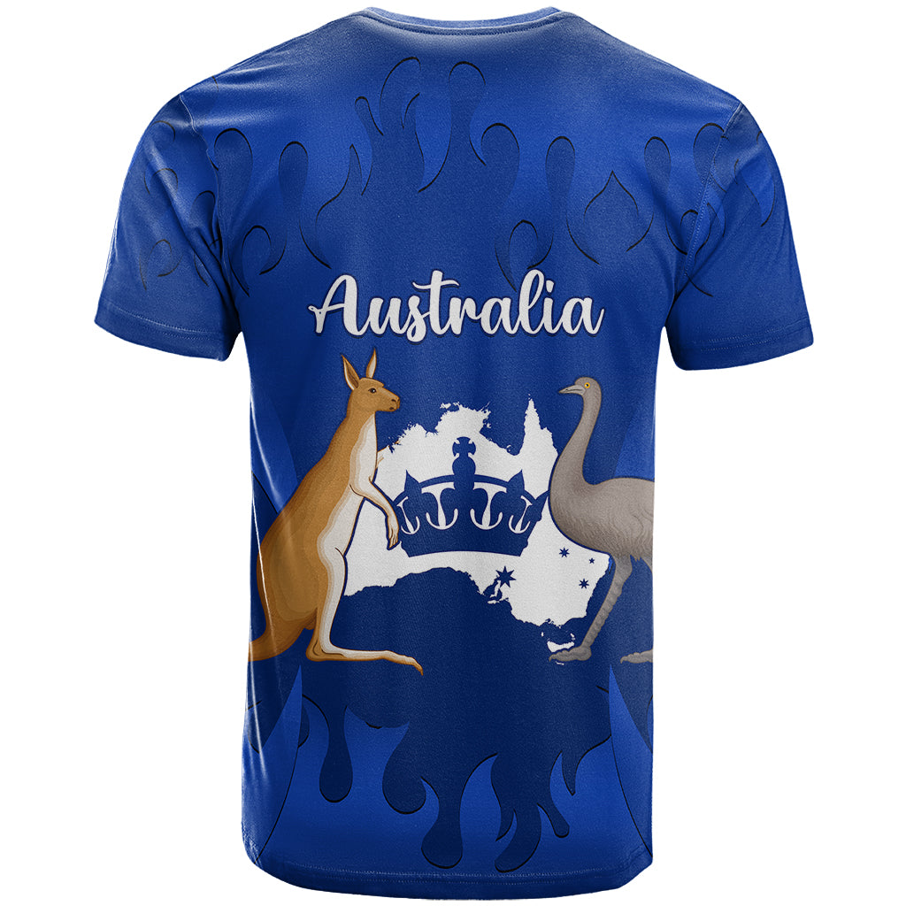 Australia King Birthday T Shirt Australian Map With Crown Blue Version - Vibe Hoodie Shop