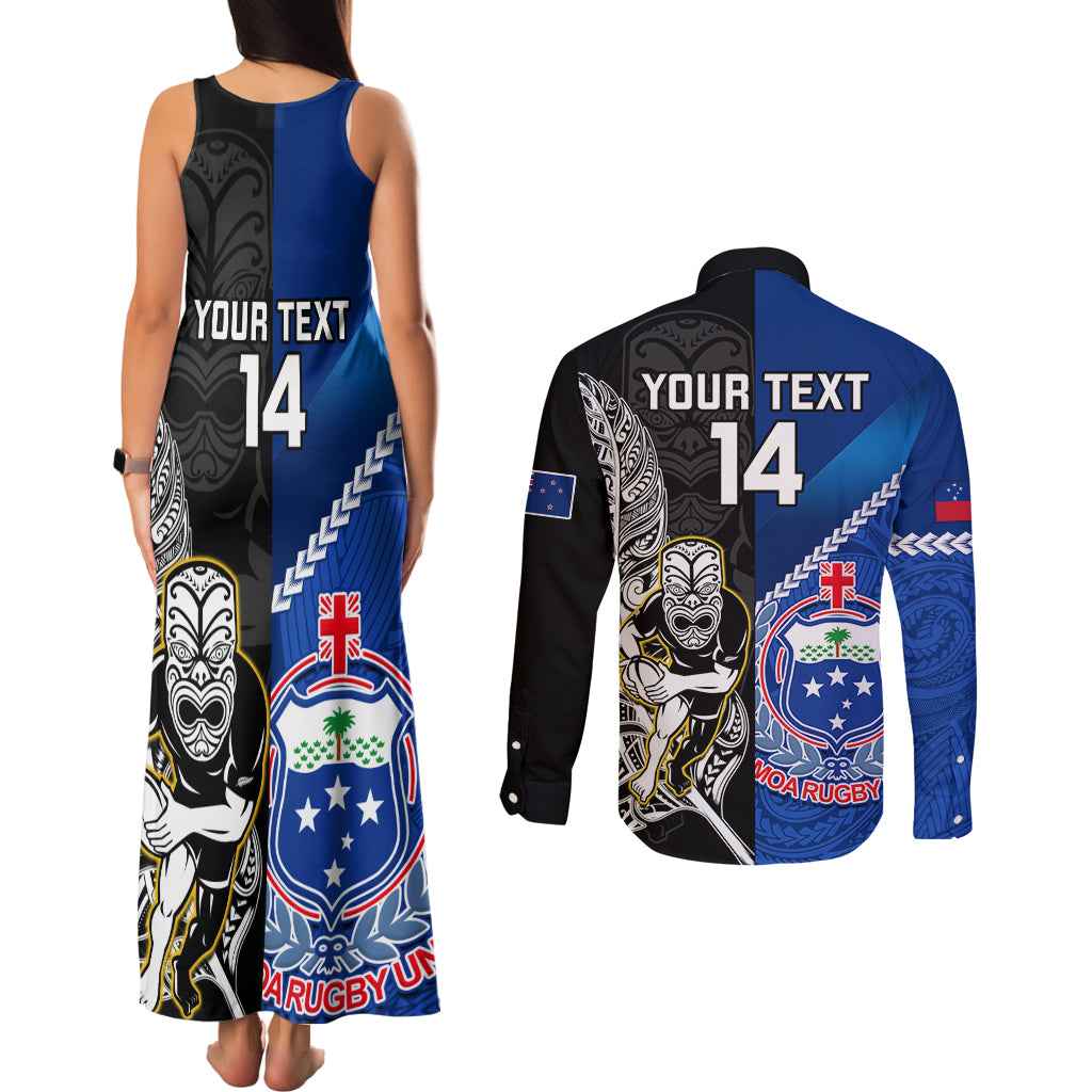 custom-new-zealand-and-samoa-rugby-couples-matching-tank-maxi-dress-and-long-sleeve-button-shirts-all-black-tiki-fern-mix-manu-samoa-2023-world-cup