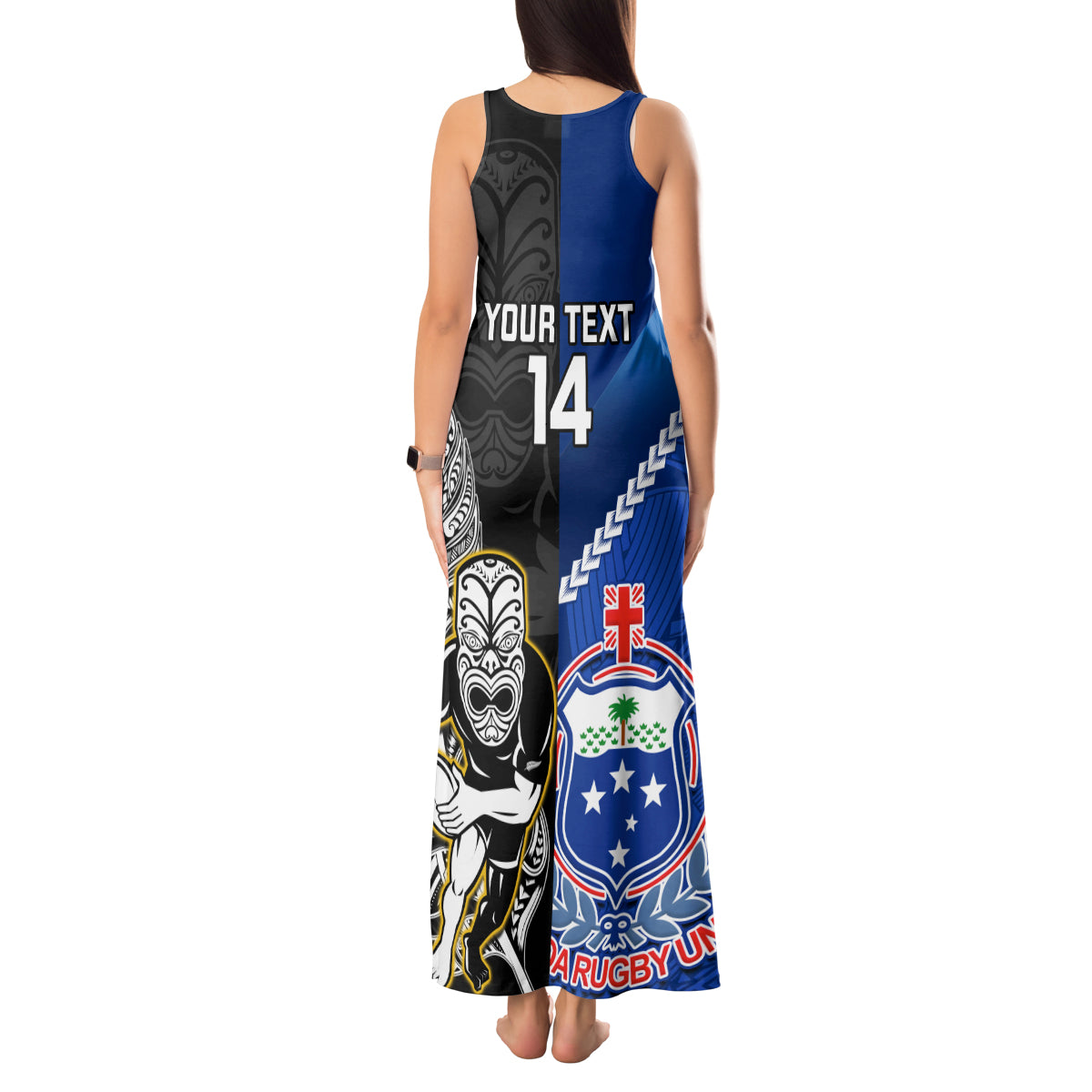 custom-new-zealand-and-samoa-rugby-tank-maxi-dress-all-black-tiki-fern-mix-manu-samoa-2023-world-cup