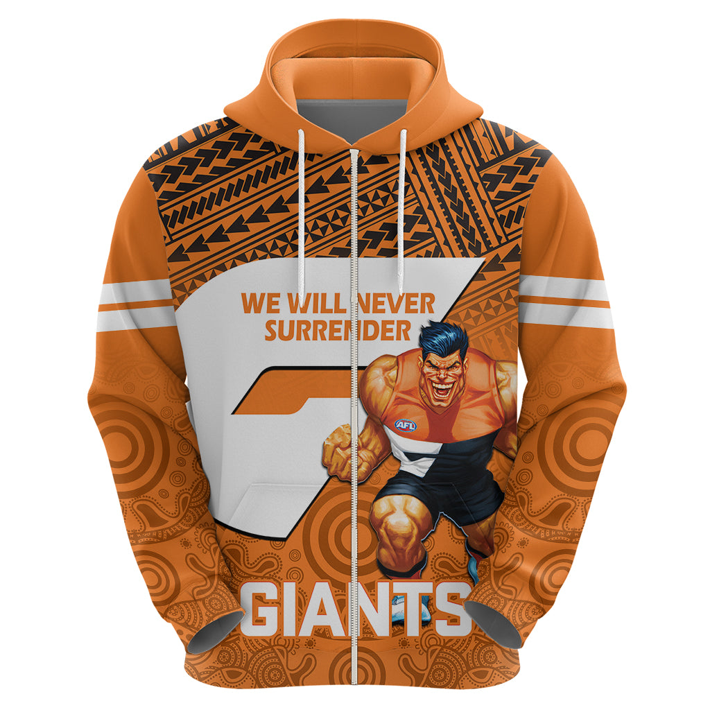 Giants Football Hoodie GWS Go Champions 2023 Polynesian Indigenous Art - Vibe Hoodie Shop
