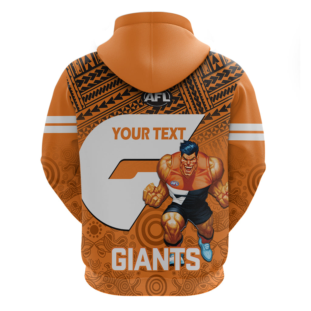 Personalised Giants Football Hoodie GWS Go Champions 2023 Polynesian Indigenous Art - Vibe Hoodie Shop