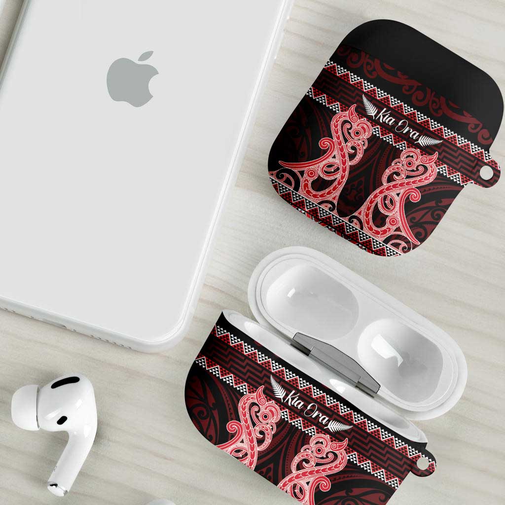Kia Ora New Zealand AirPods Case Maori Language Week Whero Taniko Motif - Vibe Hoodie